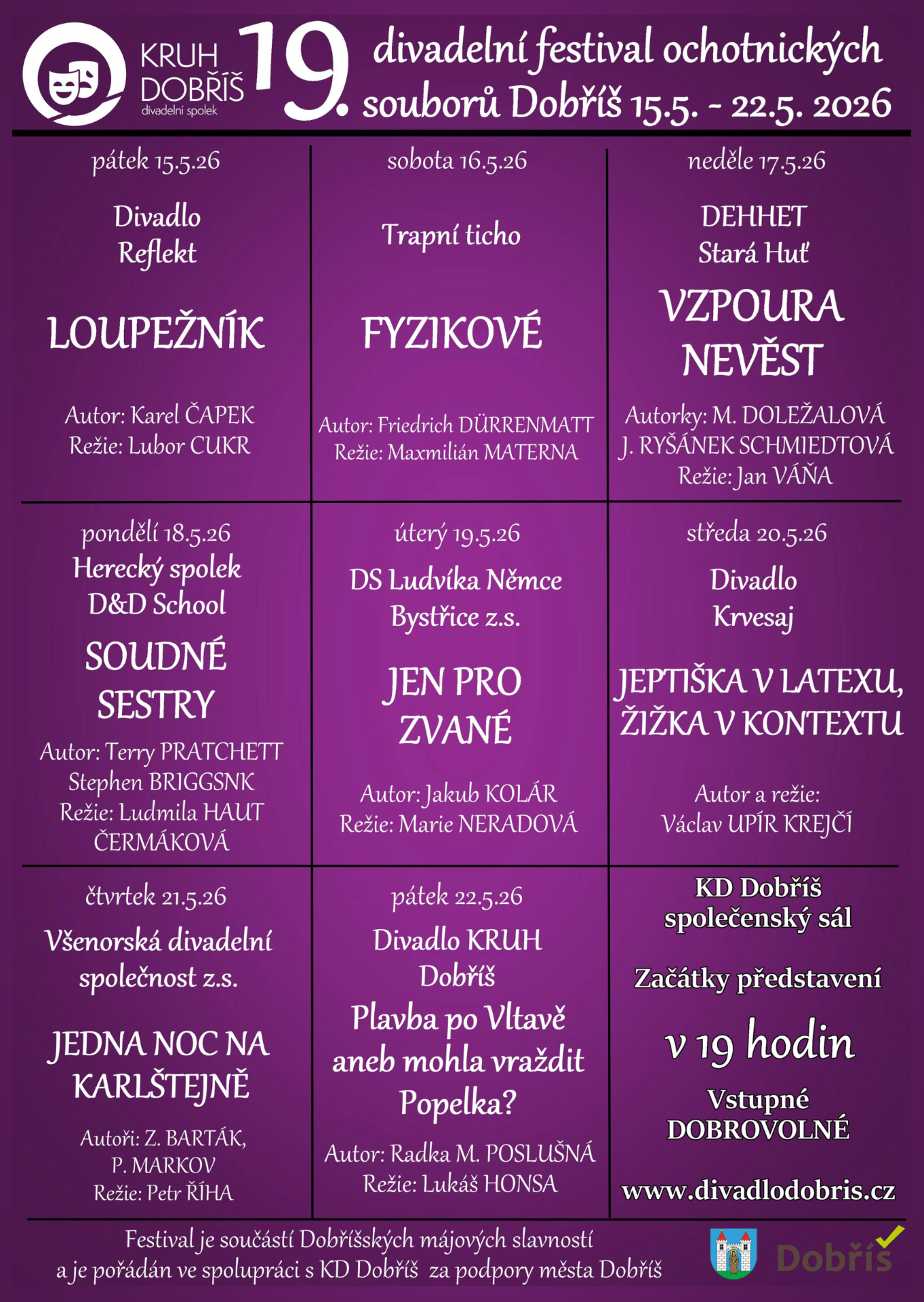 19. ročník divadelního festivalu